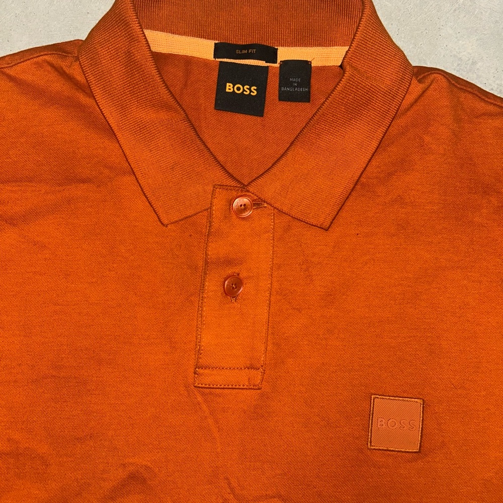 Boss Men's Vibrant Orange Polo